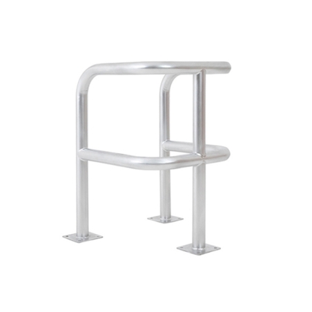 Vista general del estribo de protección reforzado 3 pies galvanizado