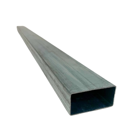 Vista general del poste rectangular de acero 80 x 40 mm
