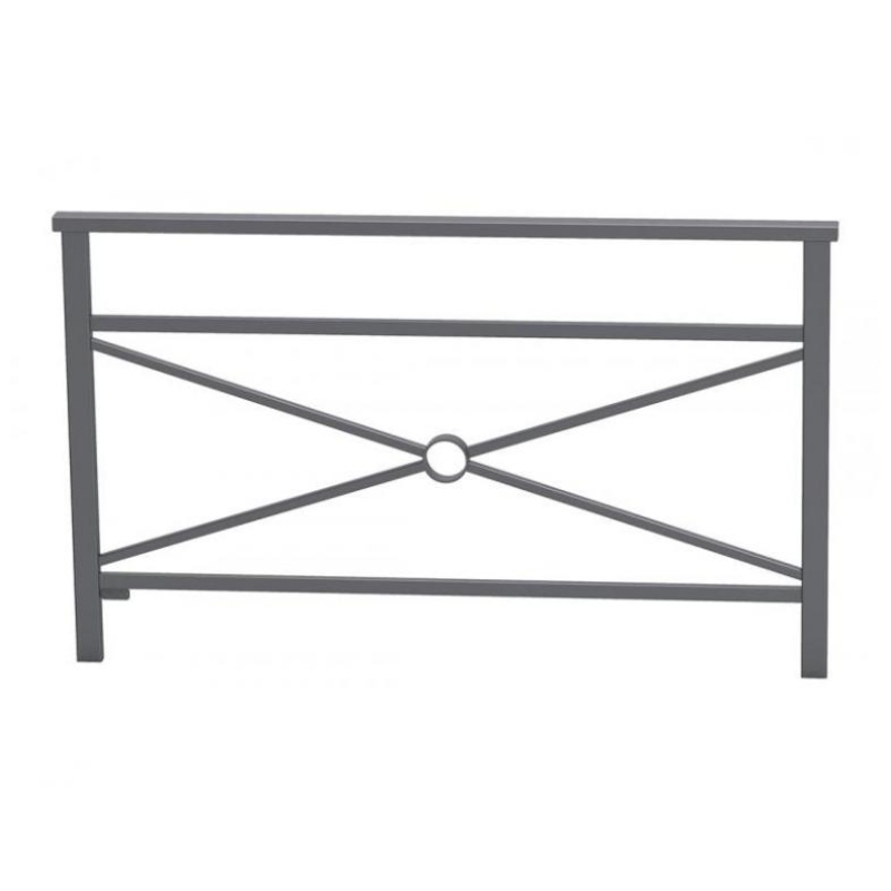 Valla urbana de seguridad L1500 mm gris antracita con cruz
