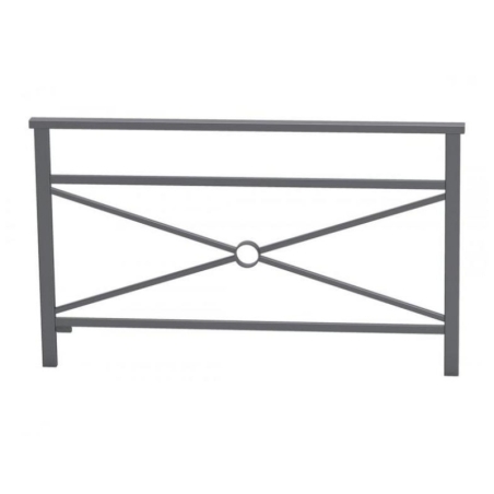 Valla urbana de seguridad L1500 mm gris antracita con cruz