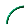 Zoom en la parte superior de aparca bicis tubular verde