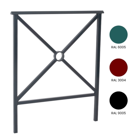 Valla urbana cruz de longitud 1000 mm - colores disponibles