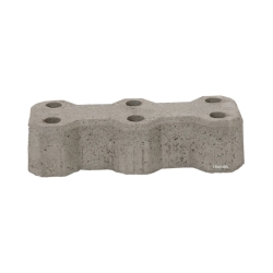 Vista frontal de la base para vallas.