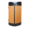Vista frontal de la Papelera Efecto Madera 60 L JULIETA