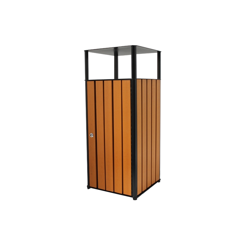 Papelera exterior efecto madera KOA 60L - Tekipark Papelera exterior efecto madera KOA 60L - Tekipark