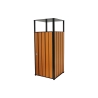 Papelera exterior efecto madera KOA 60L - Tekipark