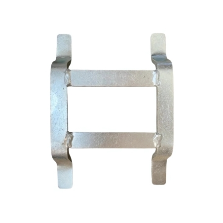 Vista de los conectores dobles para placas de rodadura