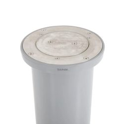 Zoom del bolardo escamoteable automático de acero inoxidable