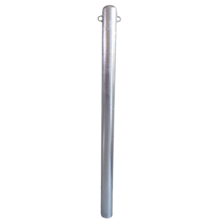 Bolardo acero galvanizado para cadenas Alt.1200 mm x Diám. 76 mm vista general
