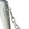 Zoom a uno de los enganches del Bolardo acero galvanizado para cadenas Alt.1200 mm x Diám. 76 mm