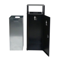 Vista de la estructura de la papelera urbana LISA 60 L