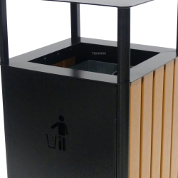 Zoom 2 de la papelera urbana LISA 60 L