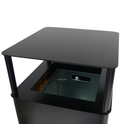 Vista superior de la papelera urbana LISA 60 L