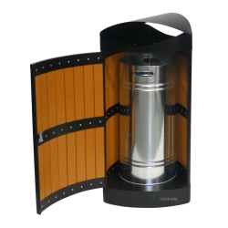 Vista de la papelera Efecto Madera 60 L JULIETA