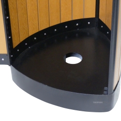 Vista interior de la papelera Efecto Madera 60 L JULIETA