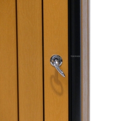 Vista del cerrar de la papelera Efecto Madera 60 L JULIETA