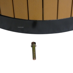 Vista del tornillo de la papelera Efecto Madera 60 L JULIETA