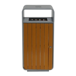 Vista frontal de la papelera exterior 60L SPARKA