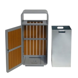 Vista de la estructura de la papelera exterior 60L SPARKA