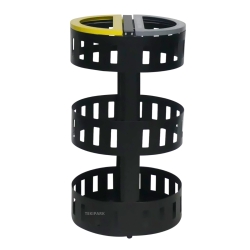 Vista de perfil de la papelera de seguridad para reciclaje selectivo