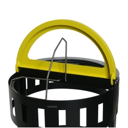 Vista de la estructura de la papelera de seguridad para reciclaje selectivo