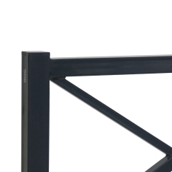 Zoom de la valla urbana metálica ROMBO (negro)