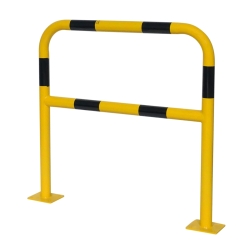 Vista general de la barrera de protección amarilla y negra (1000 mm)