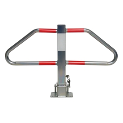 Frontal - Barrera aparcamiento abatible con cerradura