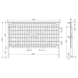 Vista esquema - Valla urbana Cruz de San Andrés OLIA L1640 mm