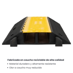 Vista características de Pasacables de suelo 2 canales de diámetro 90mm