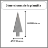 Vista de dimensiones - Plantilla de logo con flecha