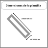 Vista dimensiones Plantilla de señalización - Cuerpo de flecha