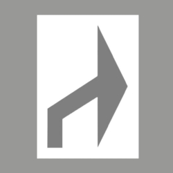 Vista portada Plantilla de señalización con flecha direccional