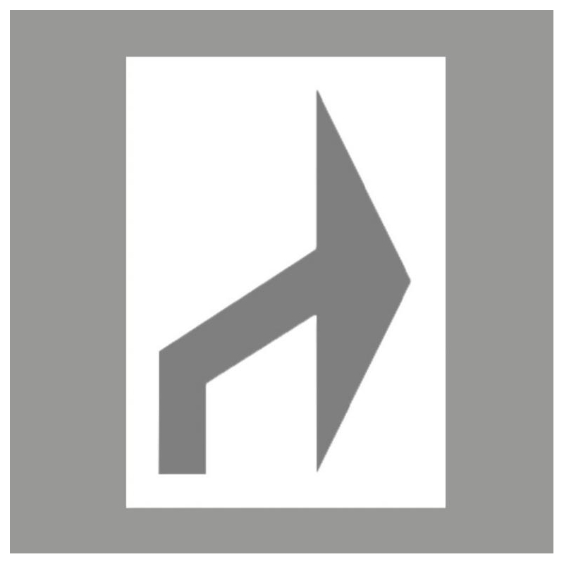 Vista portada Plantilla de señalización con flecha direccional