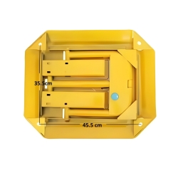 esquema de la barrera de aparcamiento abatible (vista desde abajo)