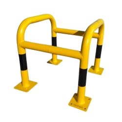 Vista lateral - Arco de protección ajustable 600 x 600 x 600 mm sobre pletinas