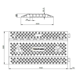 Esquema - Protector de cables 5 canales