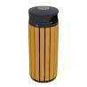 Papelera urbana ALBA efecto madera 65 L | Tekipark