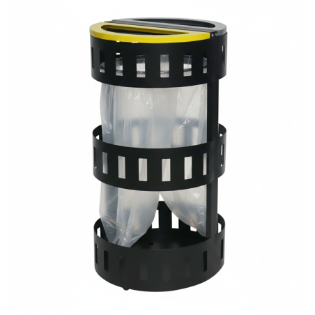 Vista 2 con volsa de la papelera de seguridad para reciclaje selectivo