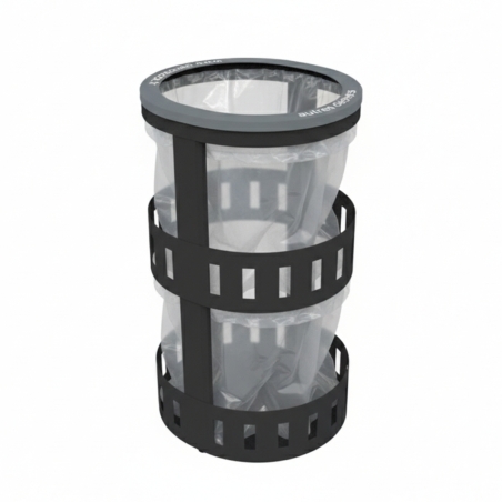 Vista frontal de la papelera de seguridad para otros residuos