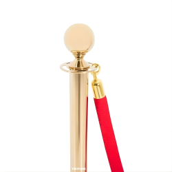 Zoom - Poste separador dorado con cabeza esférica