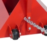 Zoom cadena - Calzo para rueda con panel de STOP - 850 x 600 x 400mm