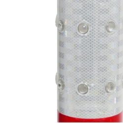 Poste de protección rojo y blanco con LED - Tekipark