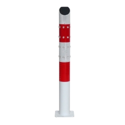 Poste de protección rojo y blanco con LED - Tekipark