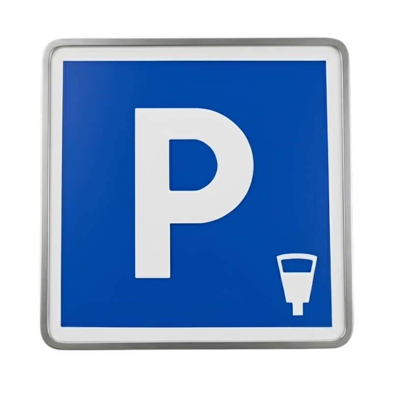 Señal de aparcamiento de pago de aluminio | Tekipark