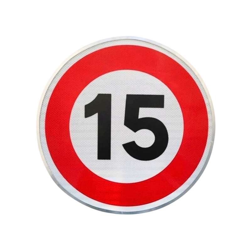 Portada - Señal de limitación de velocidad a 15 km