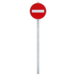 Portada - Kit de señal de prohibido con poste