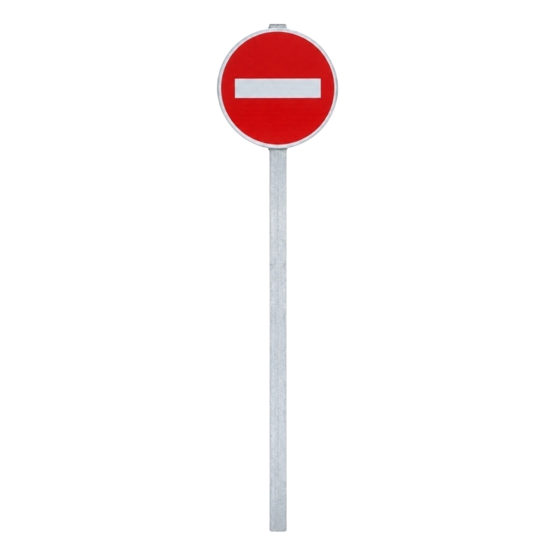 Portada - Kit de señal de prohibido con poste