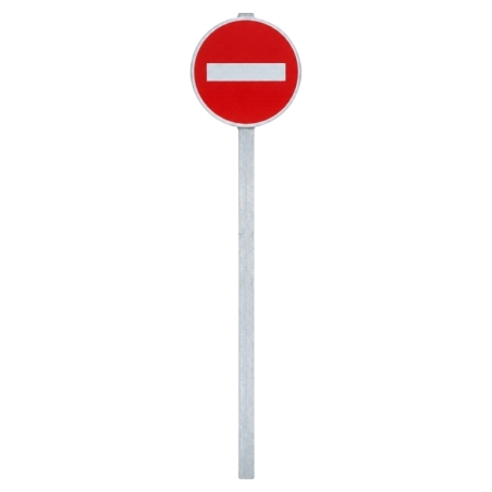 Portada - Kit de señal de prohibido con poste