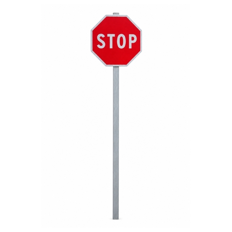 Kit señal STOP de 600 mm con poste | Tekipark